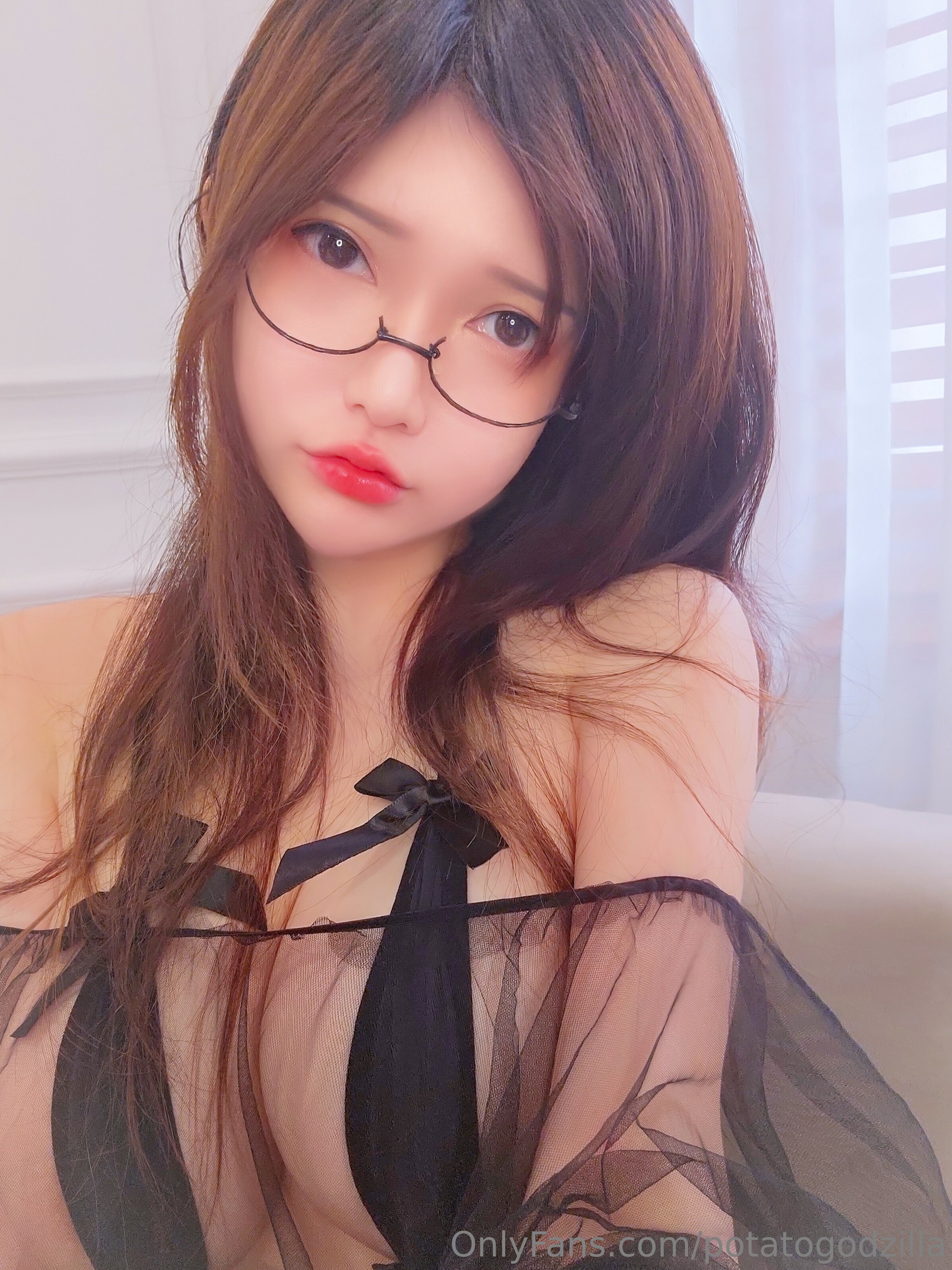 Potato Godzilla - NO.161 Black Transparent Lingerie (Onlyfans Nude Oct 2024)[16P]-XikXak